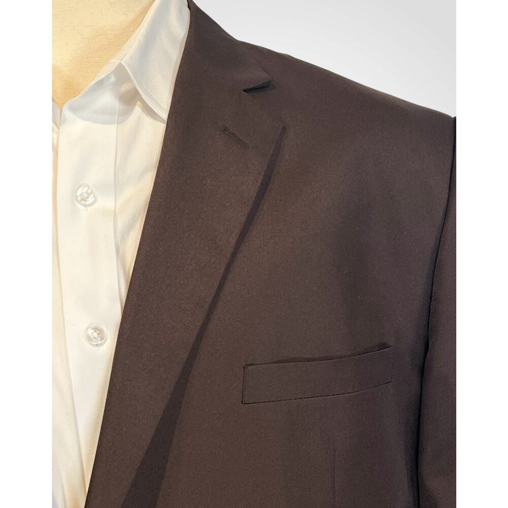 New Braveman 52R 45x36 Unhemmed Solid Cigar Brown Classic 2-Piece Suit NWT - Picture 9 of 16